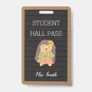 Faux Letter Board Girl Hedégel Bathroom Hall Pass Badge