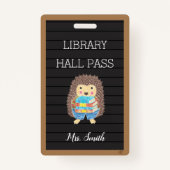Faux Letter Board Hedegel Library Hall Pass Badge (Voorkant)