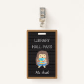 Faux Letter Board Hedegel Library Hall Pass Badge (Voorkant met clip)
