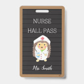 Faux Letter Board Nurse Hedegel Hall Pass Badge (Voorzijde)