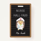 Faux Letter Board Nurse Hedegel Hall Pass Badge (Voorkant)