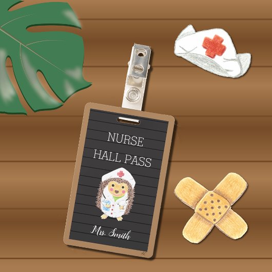 Faux Letter Board Nurse Hedegel Hall Pass Badge