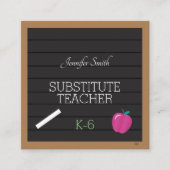 Faux Letter Board Teacher Square Visitekaartjes (Voorkant)