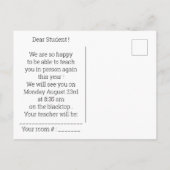 Faux letter board Welkom Terug briefkaart met appe (Achterkant)