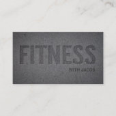 Faux Letterpress Debaas Fitness Personal Trainer Visitekaartje (Voorkant)