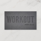 Faux Letterpress Debaas Fitness Trainer Visitekaartje (Voorkant)