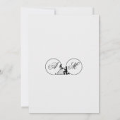 Faux Letterpress Embossed Floral Swan Wedding Kaart (Achterkant)