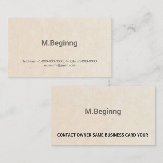 Faux Letterpress Simple Professional Modern Visitekaartje