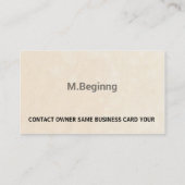 Faux Letterpress Simple Professional Modern Visitekaartje (Achterkant)