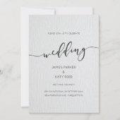 Faux letterpress wood rustige elegant-uitnodiging kaart (Voorkant)