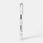Faux, lichte Marmer, uiterlijk en aangepaste tekst iPhone Hoesje (Rechterkant)