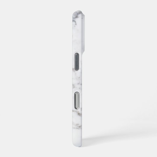 Faux, lichte Marmer, uiterlijk en aangepaste tekst iPhone Hoesje (Rechterkant)
