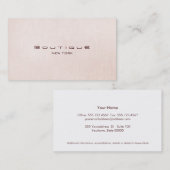 Faux lichtrose elegante Visitekaartje van Boutique (Voorkant / Achterkant)
