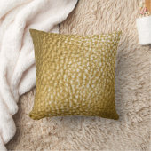 Faux Light Gold Metalic Leather Print Solid Kussen (Deken)