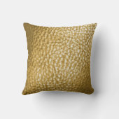 Faux Light Gold Metalic Leather Print Solid Kussen (Achterkant)