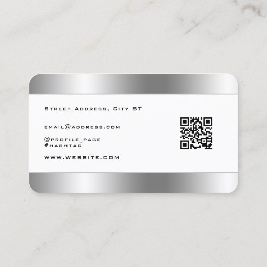 Faux-lijst visitekaartje (Achterkant)