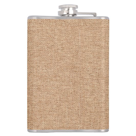 Faux Linen Custom Initialen Heupfles (Achterkant)