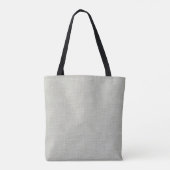 Faux Linen hart- en scriptgepersonaliseerde brides Tote Bag (Achterkant)