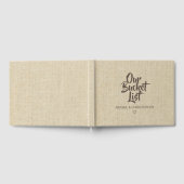 Faux Linen Our Bucket List Couple Keepomwille Gastenboek (Volledig)
