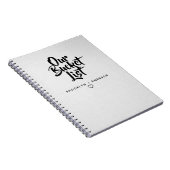 Faux Linen Our Bucket List Couple Keepomwille Jour Notitieboek (Rechterzijde)