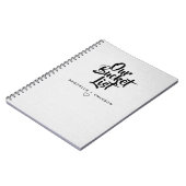 Faux Linen Our Bucket List Couple Keepomwille Jour Notitieboek (Linkerzijde)