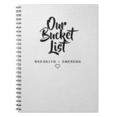 Faux Linen Our Bucket List Couple Keepomwille Jour Notitieboek (Voorkant)