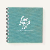 Faux Linen Our Bucket List Couple Keepomwille Jour Notitieboek (Voorkant)