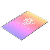 Faux Linen Our Bucket List Couple Keepomwille Jour Notitieboek (Linkerzijde)