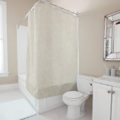 Faux Linen Textured Fabric Beige Shower Curtain Douchegordijn (In situ)
