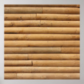 Faux Log Cabin Siding Achtergrond Poster (Voorkant)