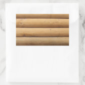 Faux Log Cabin Siding Achtergrond Rechthoekige Sticker (Tas)
