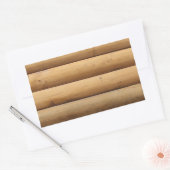 Faux Log Cabin Siding Achtergrond Rechthoekige Sticker (Envelop)