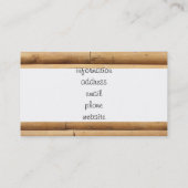 Faux Log Cabin Siding Achtergrond Visitekaartje (Achterkant)