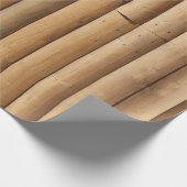 Faux Log Cabin Siding Cadeaupapier (Hoek)