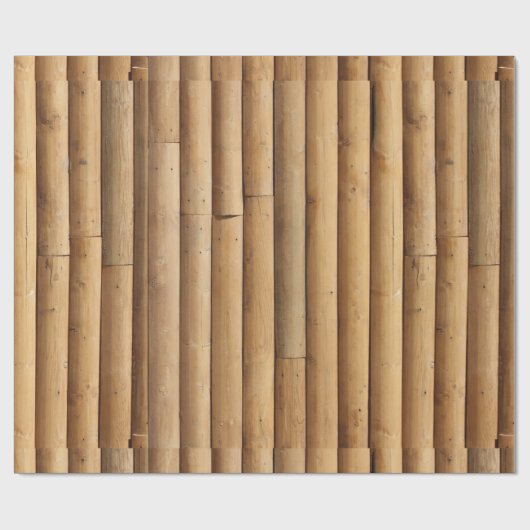 Faux Log Cabin Siding Cadeaupapier (Vlak)