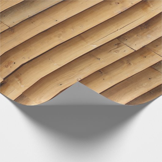 Faux Log Cabin Siding Cadeaupapier (Hoek)