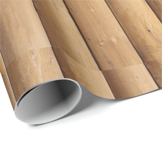 Faux Log Cabin Siding Cadeaupapier (Rol Hoek)