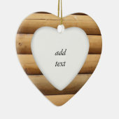 Faux Log Cabin Siding Keramisch Ornament (Rechts)