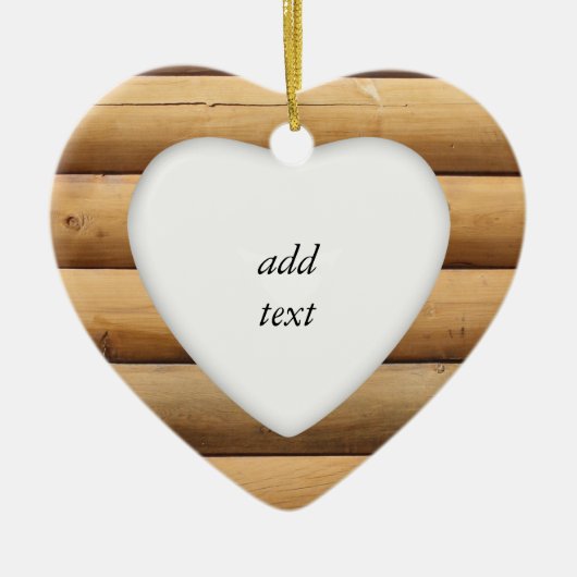 Faux Log Cabin Siding Keramisch Ornament (Voorkant)