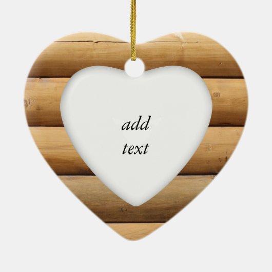 Faux Log Cabin Siding Keramisch Ornament (Achterkant)