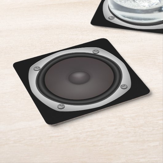 Faux Loudspeaker Kartonnen Onderzetters (Schuin)