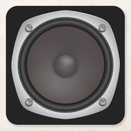 Faux Loudspeaker Kartonnen Onderzetters