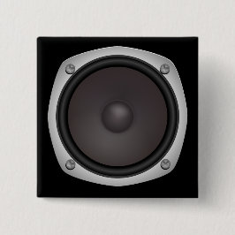 Faux Loudspeaker Vierkante Button 5,1 Cm
