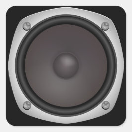 Faux Loudspeaker Vierkante Sticker