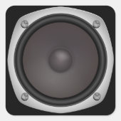 Faux Loudspeaker Vierkante Sticker (Voorkant)