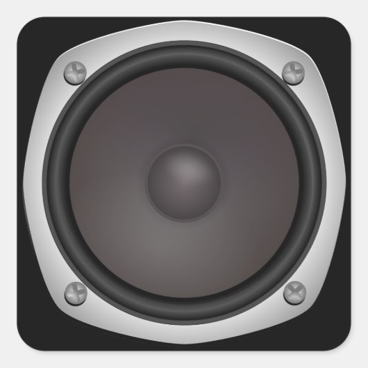 Faux Loudspeaker Vierkante Sticker (Voorkant)