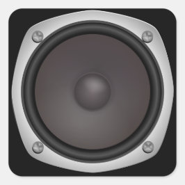 Faux Loudspeaker Vierkante Sticker