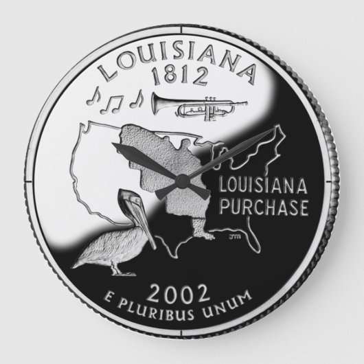 Faux Louisiana State Quarter Clock Grote Klok (Voorkant)