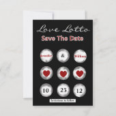Faux Love Lotto Save the Date Notice (Voorkant)