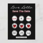 Faux Love Lotto Save the Date Post Kaart (Voorkant)